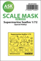 Art Scale 200-M72064 Supermarine Spitfire Mk.21, Mk.22, Mk.24 / Seafire Mk.45, MK.46, Mk.47 wheels and canopy frame paint masks (outside only) 1/72