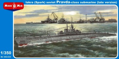 MikroMir 350-035 Подводная лодка &quot;Искра&quot; класса &quot;Правда&quot; (поздняя версия) 1/350
