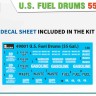 Miniart 49001 U.S. Fuel Drums 55 Gal. 1/48
