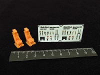 Metallic Details MDR72110 Ejection seat F16F Rafale seats x 2 and 3d-printed seatbelts (3d-printed) 1/72
