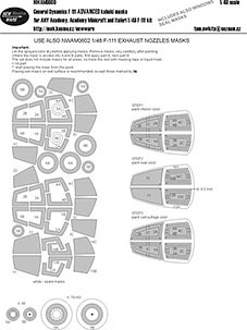 New Ware NWA-M0600 1/48 Mask General Dynamics F-111 ADVANC. (ACA/ITA)