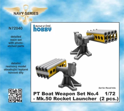 CMK N72040 PT Boat Weapon Set Mk.50 Rocket Launcher (2x) 1/72
