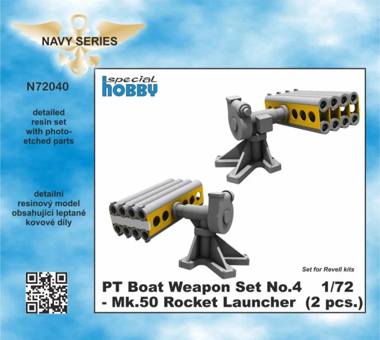 Cmk N72040 PT Boat Weapon Set Mk.50 Rocket Launcher (2x) 1/72