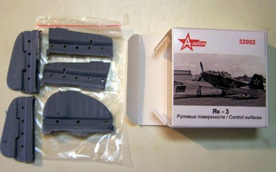 A-resin 32002 Як-3 рулевые поверхности 1/32