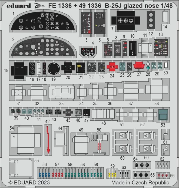Eduard FE1336 B-25J glazed nose (HKM) 1/48
