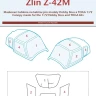 Peewit M72341 Canopy mask Zlin Z-42M (HOBBYB/TOGA) 1/72