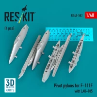 Reskit 48502 Pivot pylons for F-111F w/ LAU-105 (4 pcs.) 1/48