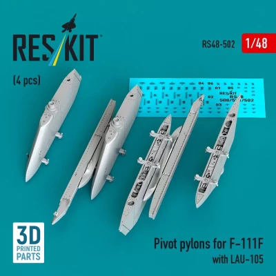 Reskit 48502 Pivot pylons for F-111F w/ LAU-105 (4 pcs.) 1/48