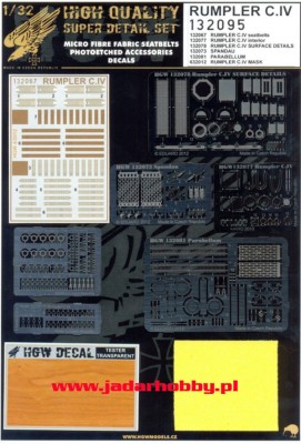 HGW 132095 Rumpler C.IV SUPER DETAIL SET 1/32