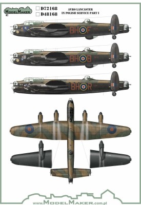 Model Maker Decals D72168 Avro Lancaster in Polish service part I 1/72