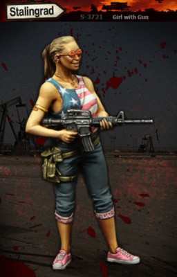 Stalingrad 3721 Girl with Gun (Post-Ap) 1:35