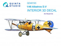 Quinta studio QD48193 Albatros D.V (Eduard) 3D Декаль интерьера кабины 1/48