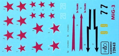 HAD 72043 Decal MiG-3 (4x camo) Part 2 1/72