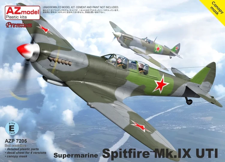 Az Model P72005 Spitfire Mk.IX UTI (4x camo) PREMIUM 1/72