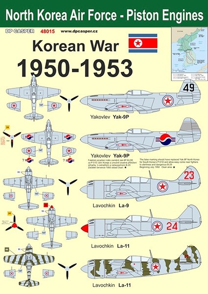 DP Casper DPC48015 North Korean Air Force - Piston engine aircraft 1950 - 1953; 1/48