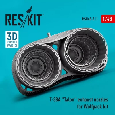 Reskit U48211 T-38A 'Talon' exh. nozzles (WOLFP.) 3D Print. 1/48