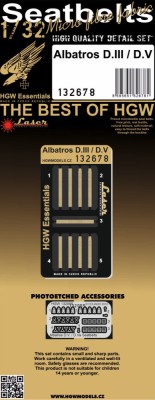 HGW 132678 Seatbelts Albatros D.III/D.V (laser) 1/32