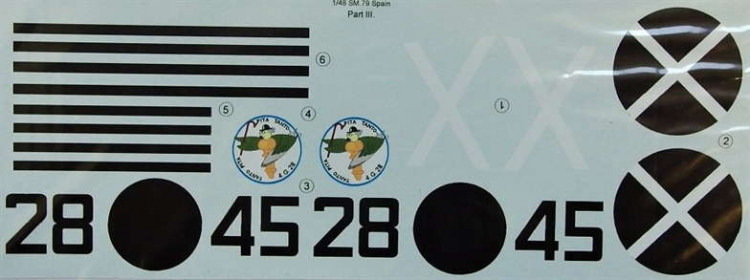 LF Model C48114 Decals SM.79 over Spain - Part III. (TRUMP) 1/48