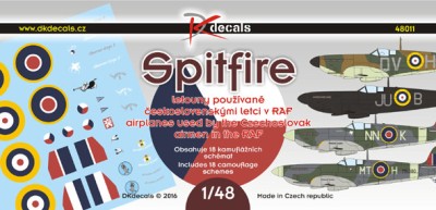 Dk Decals 48011 Spitfire - CZ pilots in RAF (18x camo) 1/48