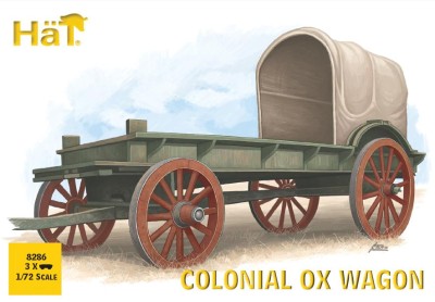 HAT 8286 Colonial Ox drawn Wagon (3 wagons per box) 1/72
