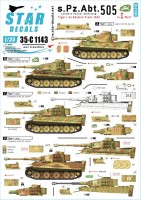 Star Decals 35-C1143 Schwere Pz.Abt. 505. Early and Mid production Tiger I with 'Bull' marking 1/35