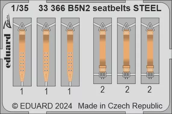 Eduard 33366 B5N2 seatbelts STEEL (BORDER M.) 1/35