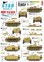 Star Decals 72-A1026 German tanks in Italy # 6. Sturmgeschutz.StuG.III Ausf.F/8, StuG.III Ausf.G, StuH 42 Ausf.G and StuG IV 1/72