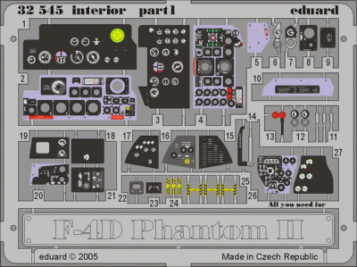 Eduard 32545 F-4D interior TAM