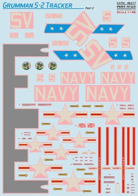 Print Scale C48217 Grumman S-2 Tracker - Part 2 (wet decal) 1/48