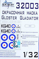 Sx Art 32003 Gloster Gladiator Paint Mask (ICM) Pt.3 1/32