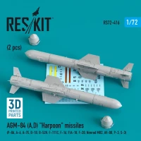 Reskit RS72-416 AGM-84 (A,D) 'Harpoon' missiles (2 pcs.) 1/72