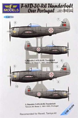 Lf Model C48153 Decals F-47D-30-RE Thunderbolt over Portugal 1/48