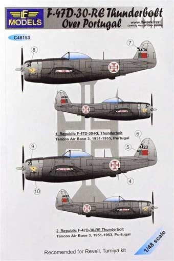 Lf Model C48153 Decals F-47D-30-RE Thunderbolt over Portugal 1/48