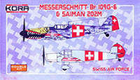 Kora Model KPK72097 Bf 109G-6&Saiman 202M SWISS Air Force 2-in-1 1/72