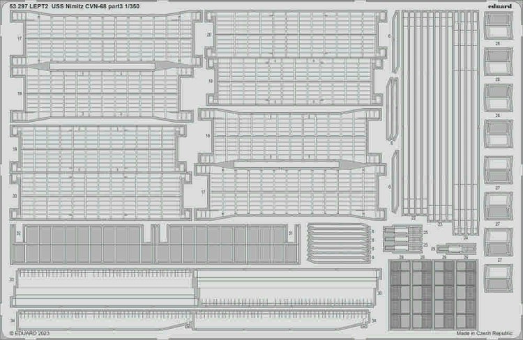 Eduard 53297 SET 0 USS Nimitz CVN-68 part 3 (TRUMP) 1/350