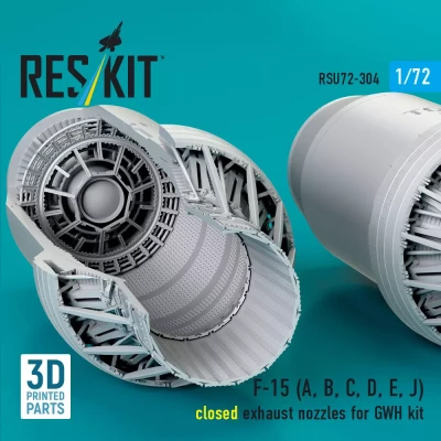 Reskit U72304 F-15 A,B,C,D,E,J closed exh.nozzles (GWH) 1/72