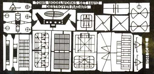 Tom's Modelworks 144-12 Destroyer radar screen 1/144