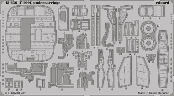 Eduard 48656 F-100C undercarriage Trumpeter