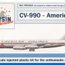 F-rsin Plastic FRP4016 Convair CV-990 Decals American Airlines, silk-screened decals 1/144