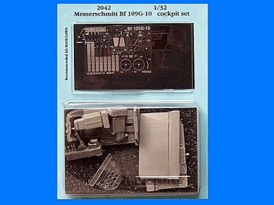 Aires 2042 Bf 109G-10 cockpit set (with clear instrument panel) 1/32
