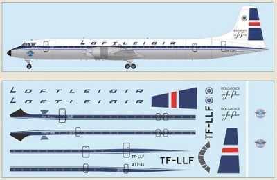 F-rsin Plastic FRP4123 Canadair CL-44J - Loftlei?&amp;deg;ir includes a laser-printed decal. 1/144