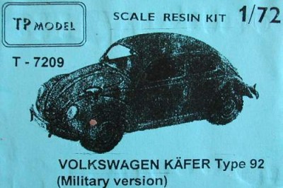 TP Model T-7209 VW Typ92 Milit. 1/72