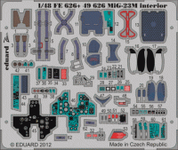 Eduard FE626 1/48 Цветное фототравление для MiG-23M interior S. A.