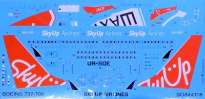 BOA Decals 44118 Boeing 737-700 Sky Up (ZVE) 1/144