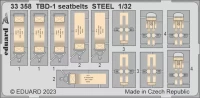Eduard 33358 TBD-1 seatbelts Steel (Trump) 1/32