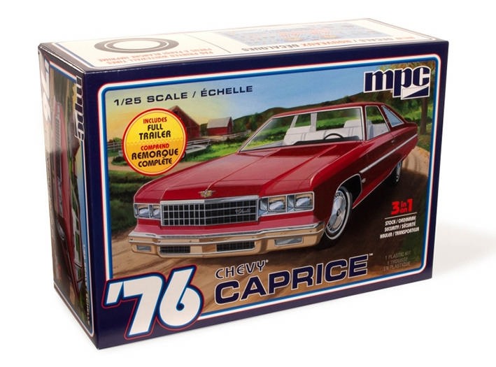 MPC 963 1976 Chevy Caprice with Trailer 1/25