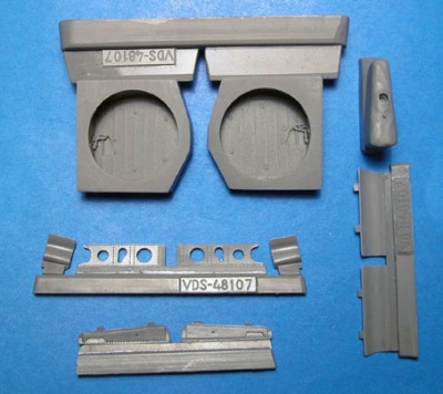 Vector VDS48-107 P-40E/N ниши и створки шасси с чехлами (Hasegawa) 1/48