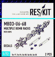 Reskit RS72-0095 MBD3-U6-68 Multiple Bomb Racks (2 pcs.) 1/72