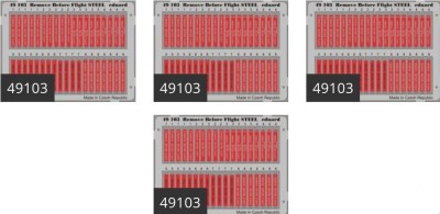 Eduard BIG49340 Remove before flight tags RED 1/48