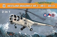 Miniwing Plastic MINI334 Back in stock! Westland Dragonfly HR.3/HR.5/WS-51 2 kits in the box, 4 decal variants, Canopy masks 1/144